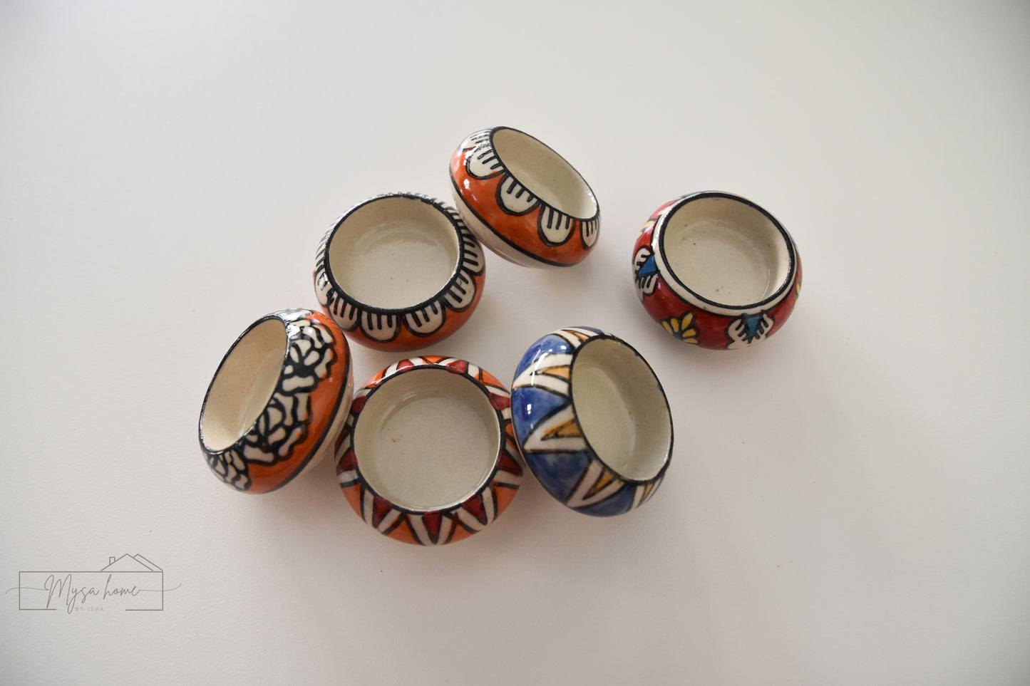Blue Pottery Round Tea light
