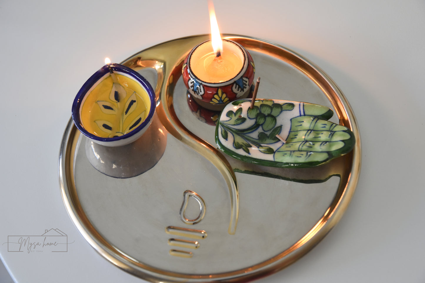 Blue Pottery Incense Stick Holder