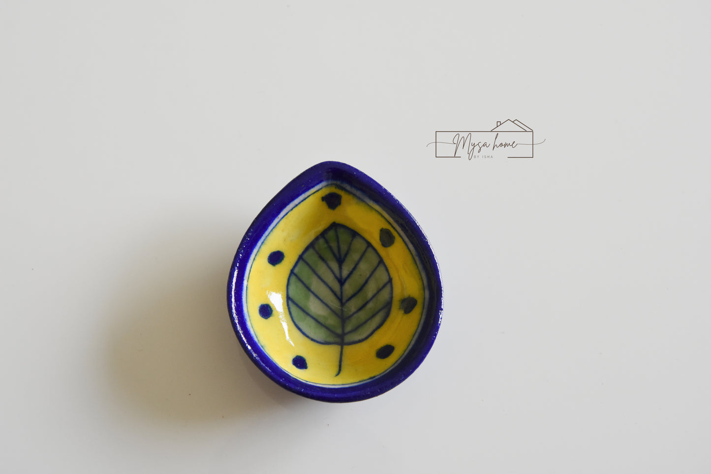 Blue Pottery Diya Design - 4