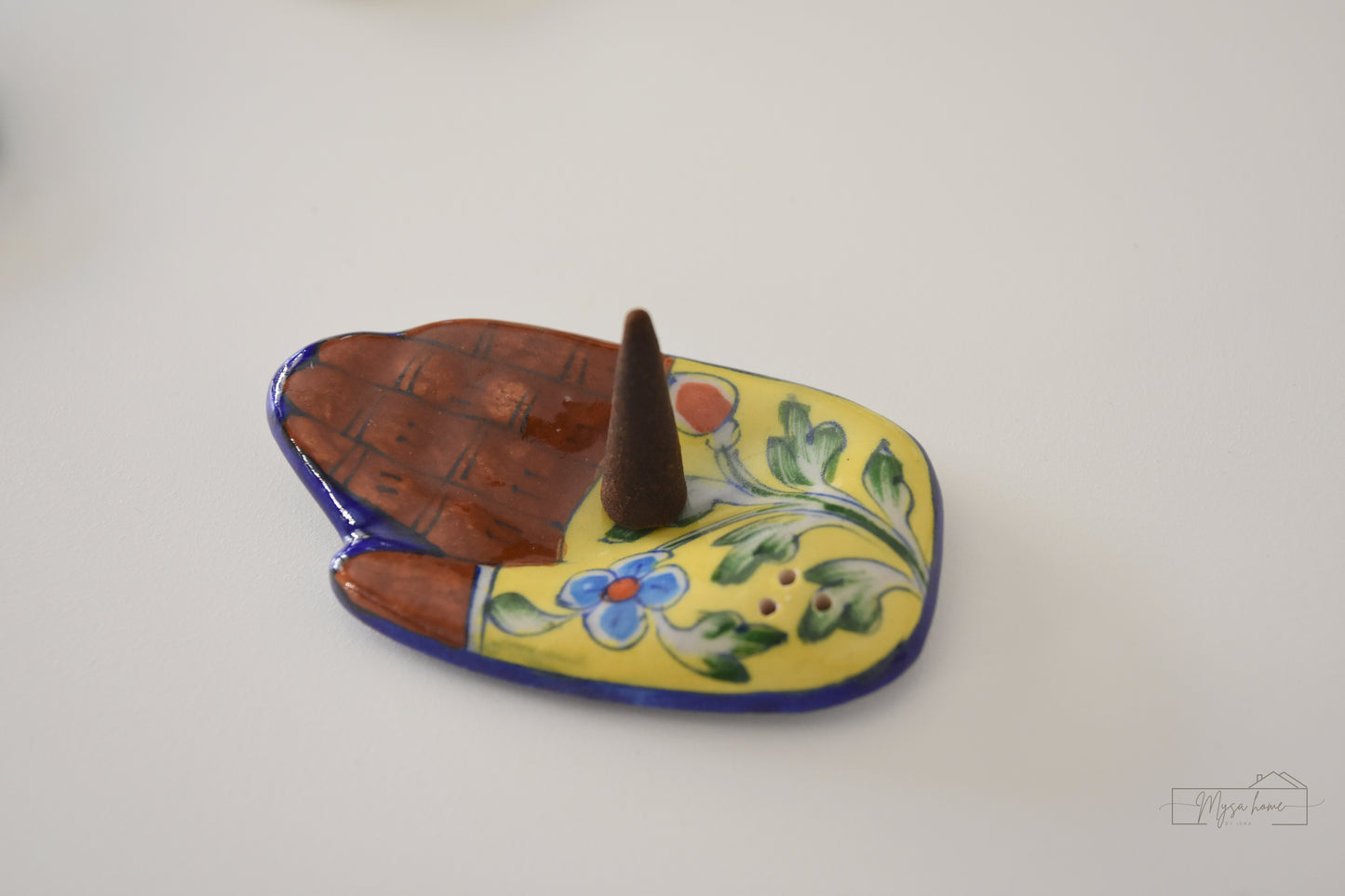Blue Pottery Incense Stick Holder