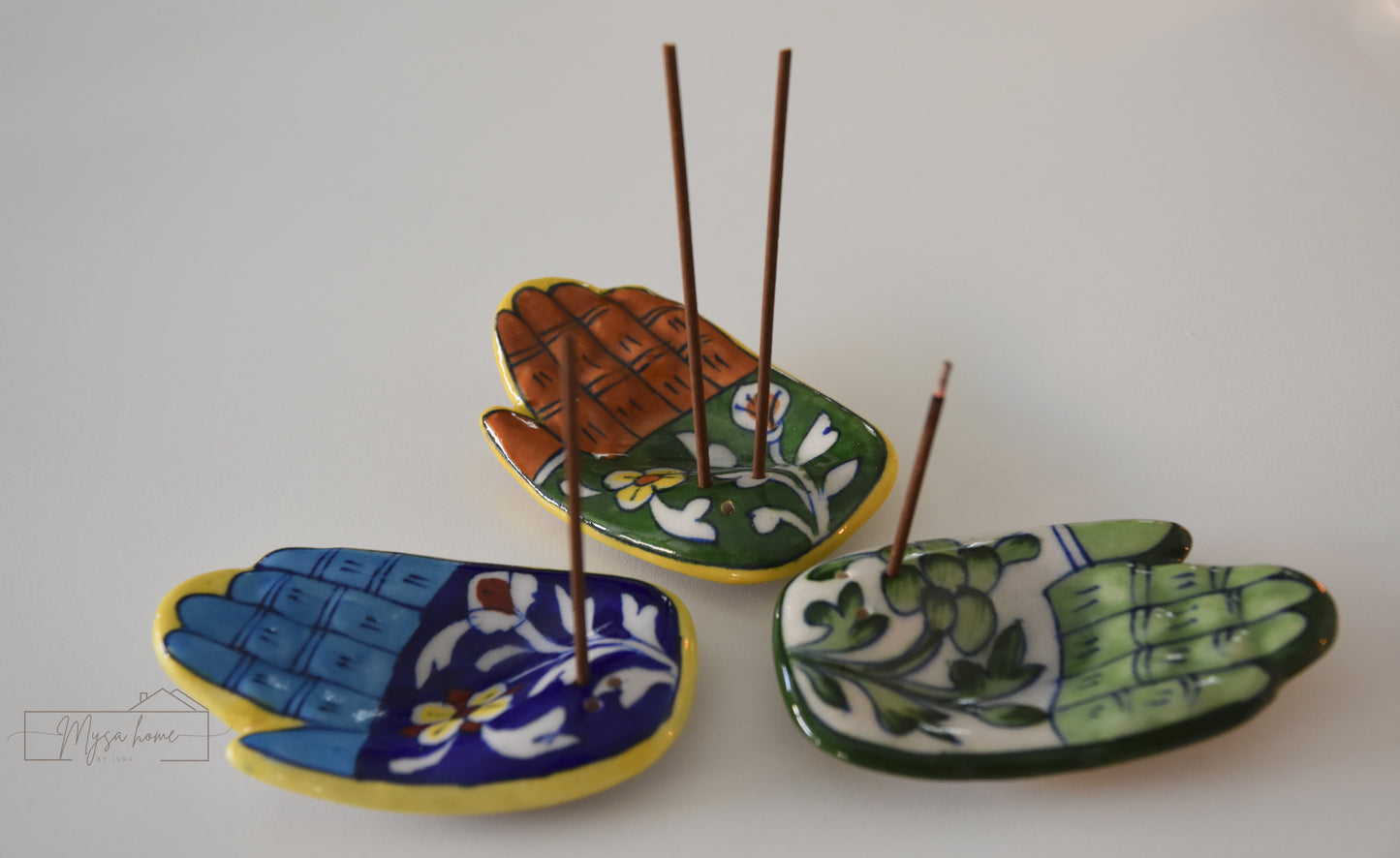 Blue Pottery Incense Stick Holder