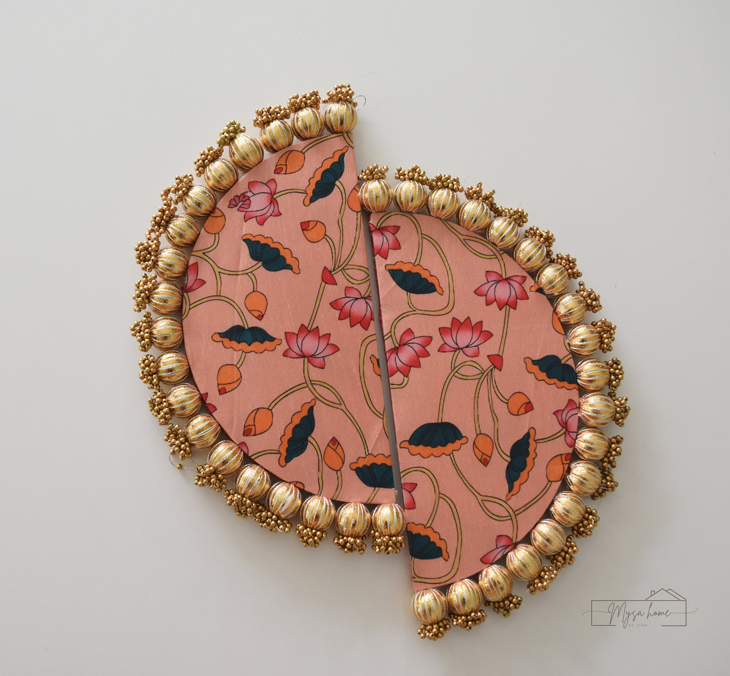 Rangoli: Reversible D - Mat 12" Pink-Peach