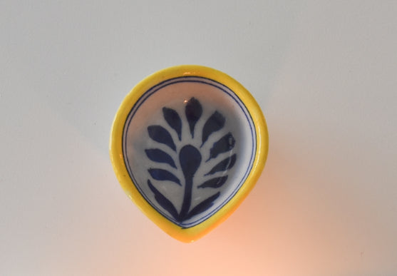 Blue Pottery Diya