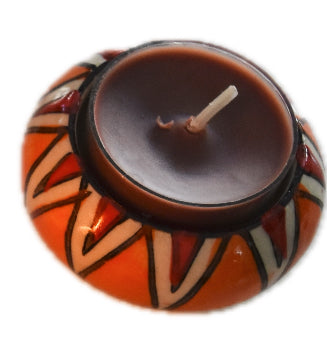Blue Pottery Round Tea light