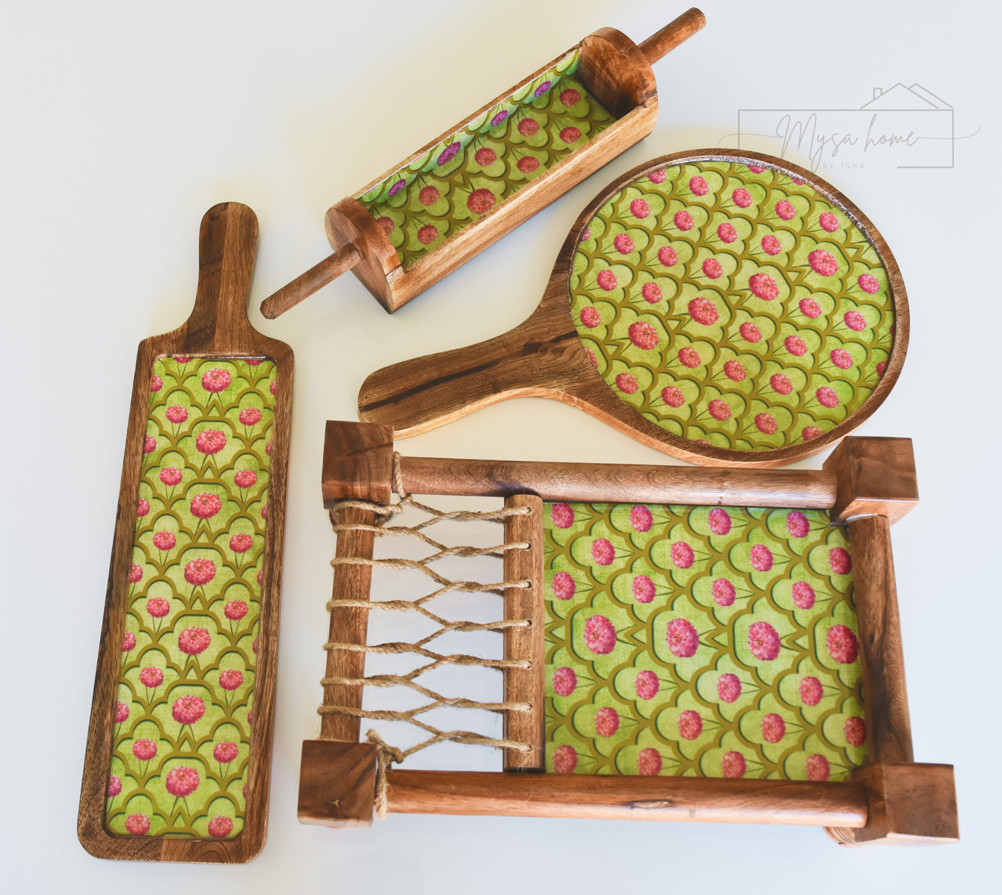 Roll Pin/ Belan Platter - Green