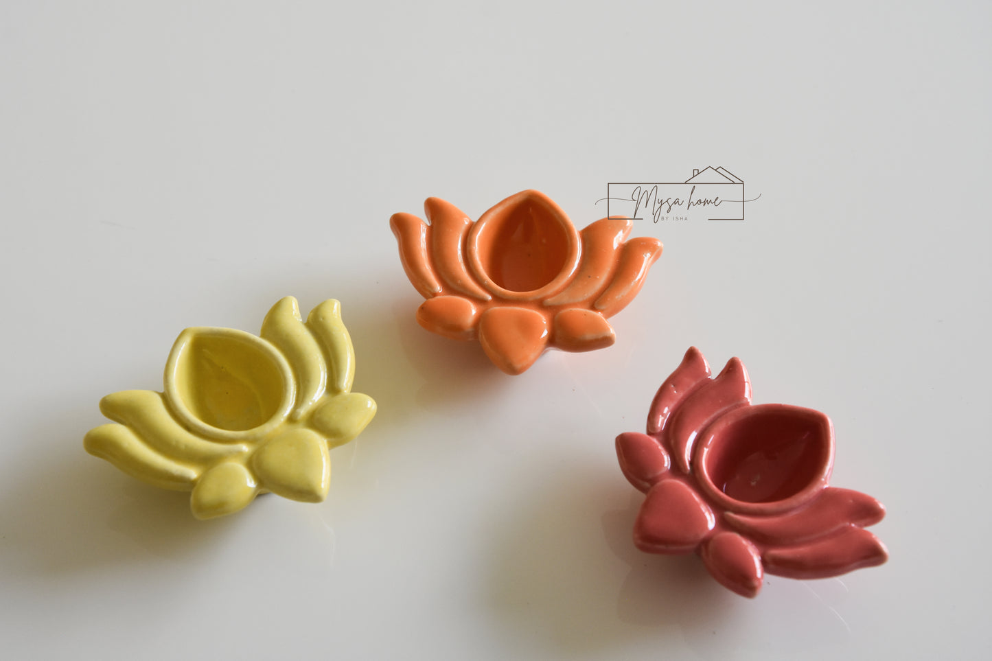 Lotus Pottery Diya - Pink