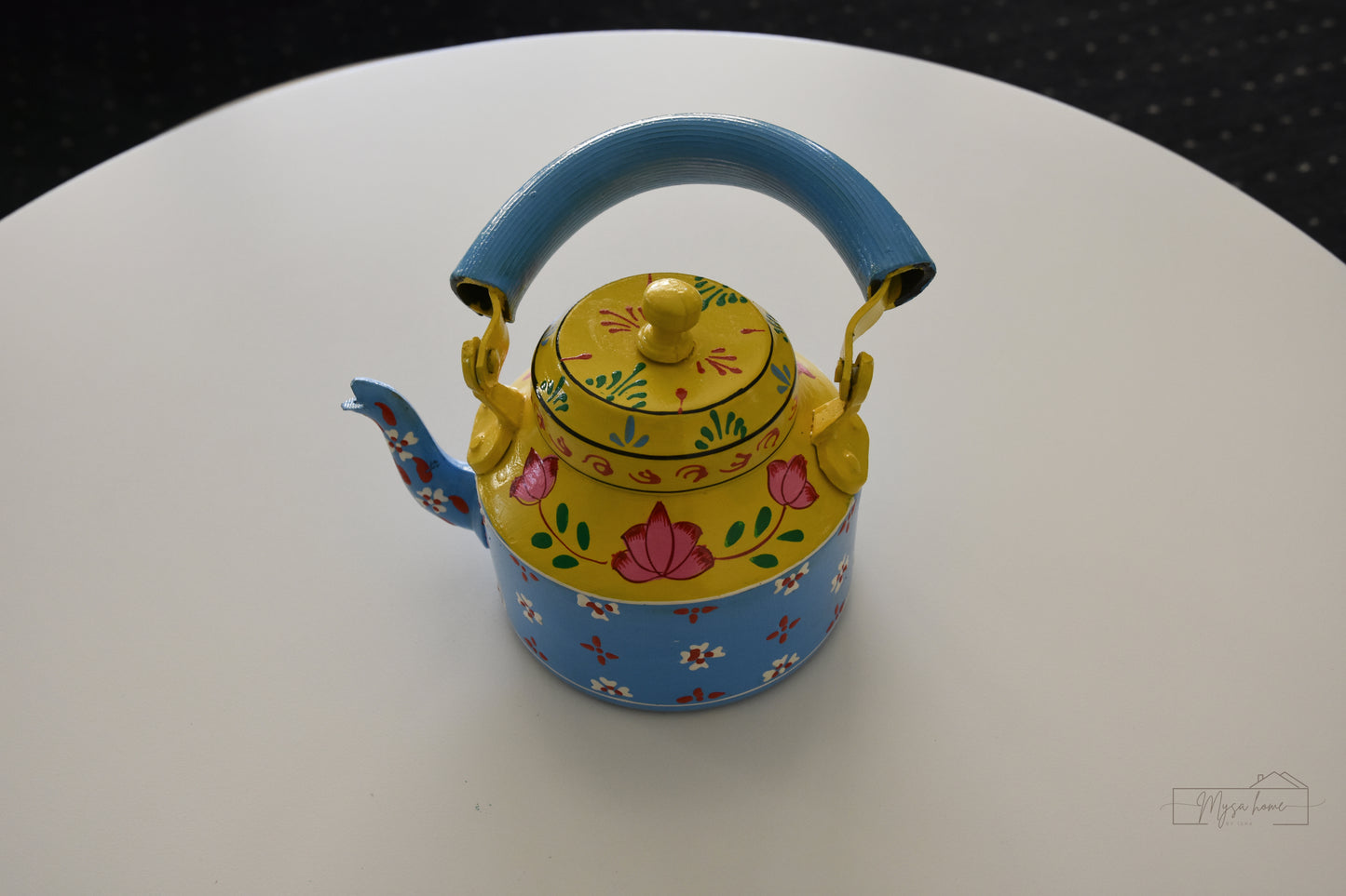 Hand Painted Teapot/ Kettle - Phool aur Aasmaan