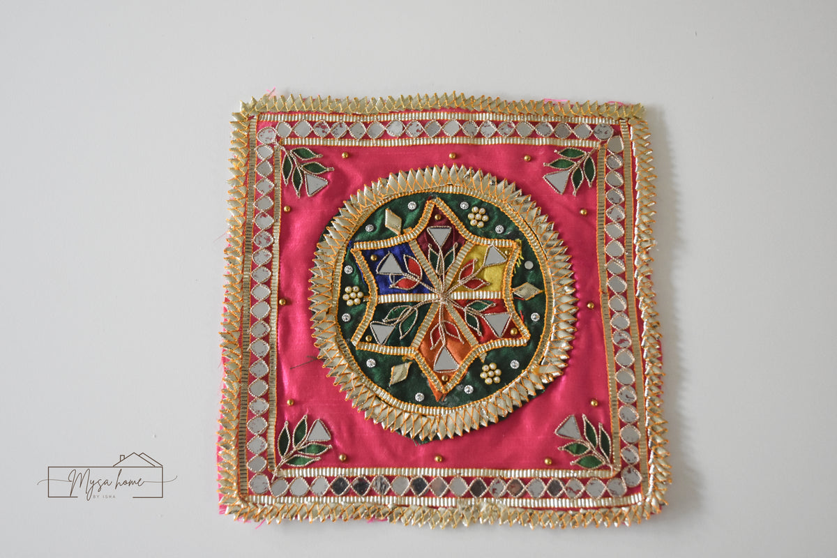 Gota Patti Mats (Medium) | Rangoli, Pooja Aasan & Table Decor