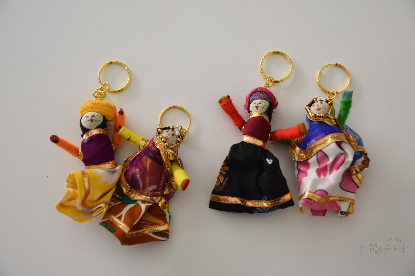 Rajasthani Couple Puppet Key Chain