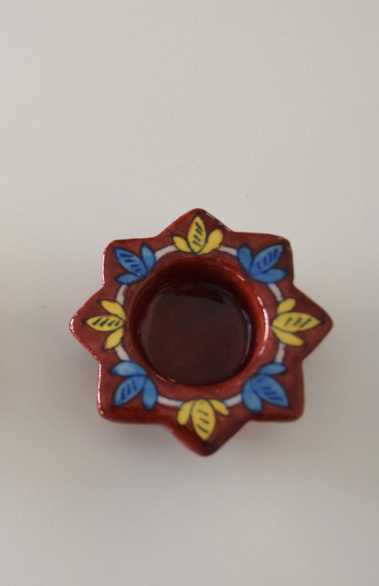 Star Tea Light Diya - 1 Red