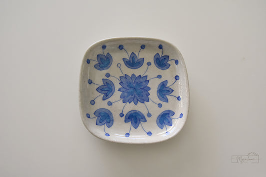 Blue Pottery Tray 4x6" - Jaipur Bloom
