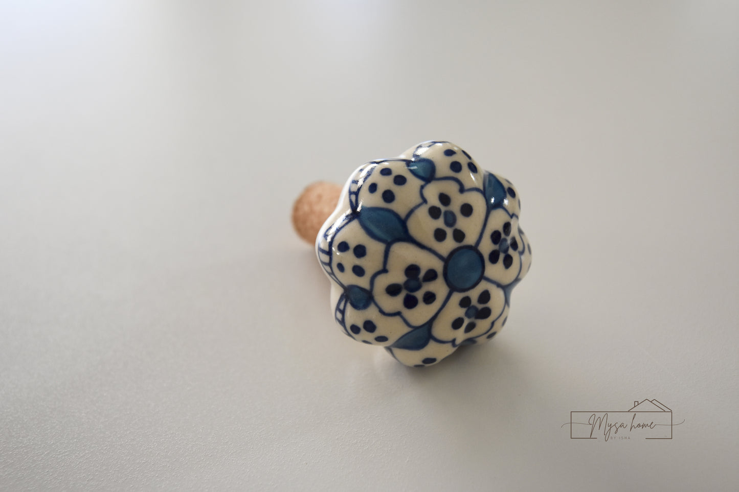 Blue Pottery - Indigo Bottle Stopper