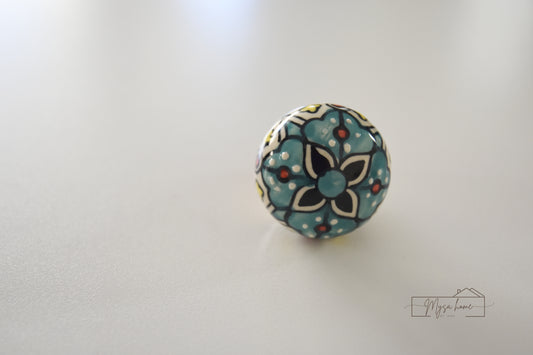 Blue Pottery - Flowers Bottle Stopper