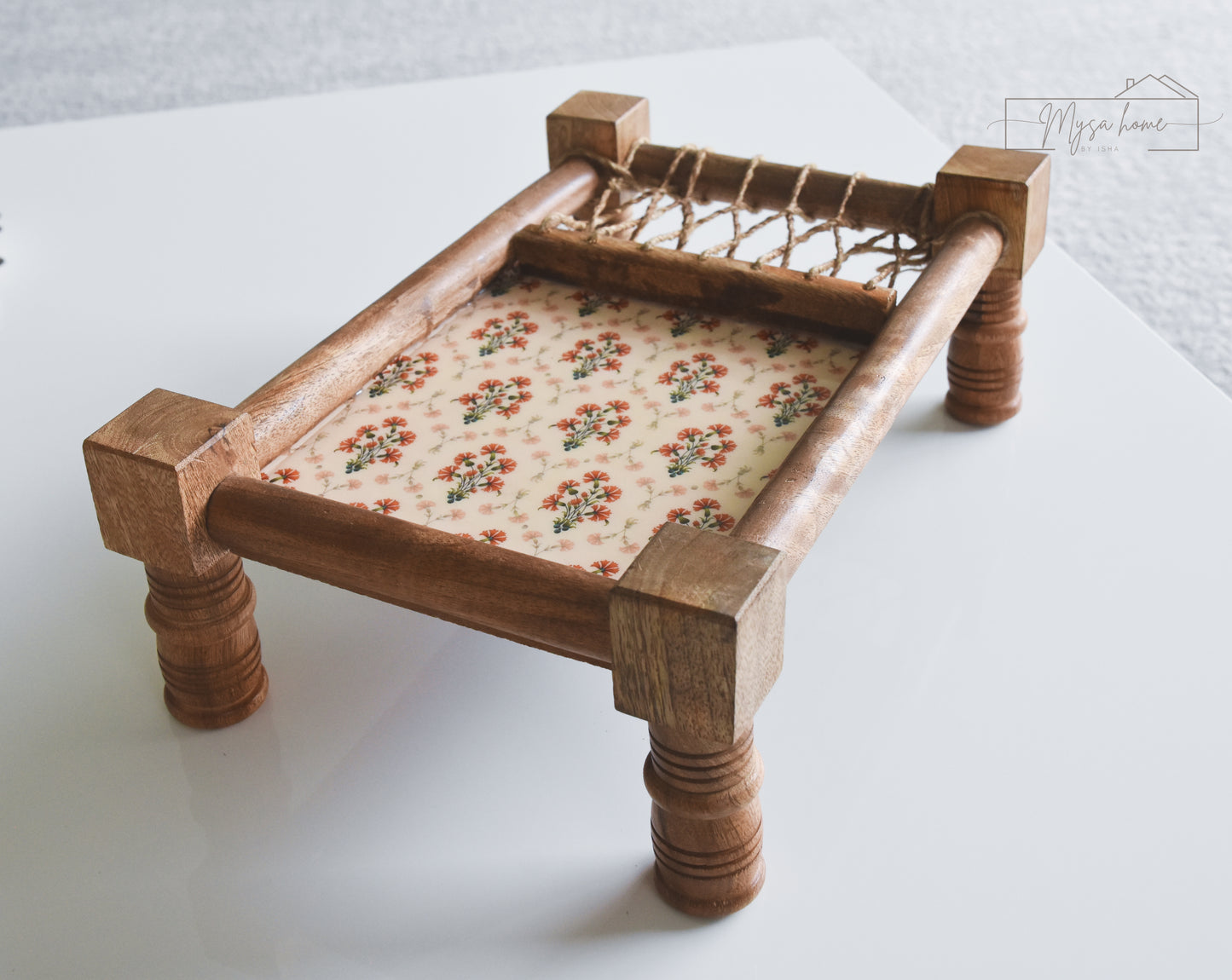 Khaat Platter 🛏️ (With Removable legs) - Bloom