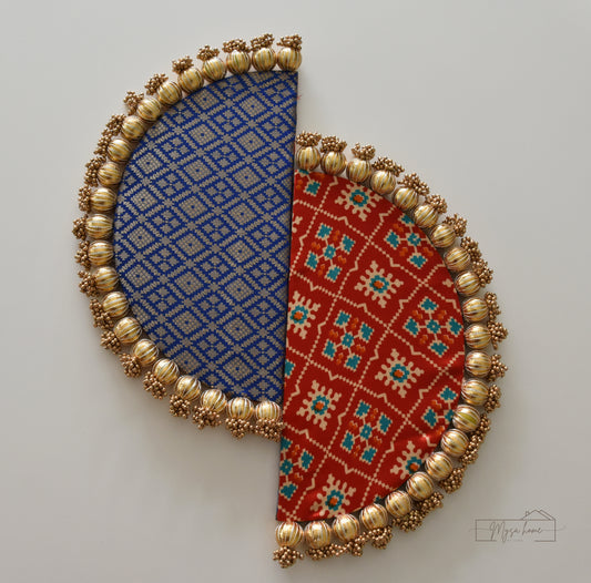 Rangoli: Reversible D - Mat 14" Red-Blue