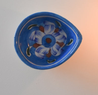 Blue Pottery Diya Design - 3
