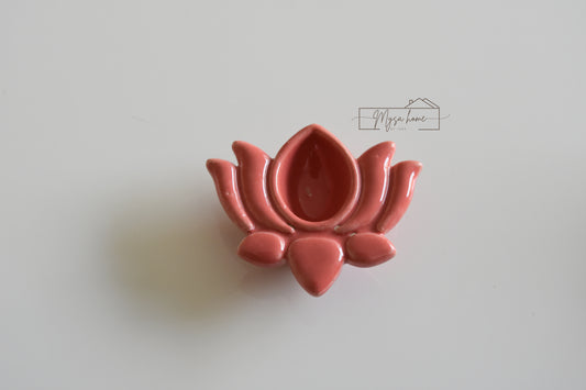 Lotus Pottery Diya - Pink