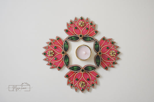 Lotus MDF Cutout with stone detailing