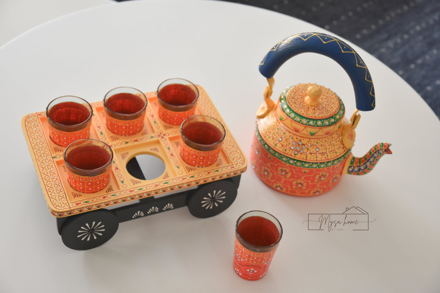Hand Painted Teapot/ Kettle - Mehfil