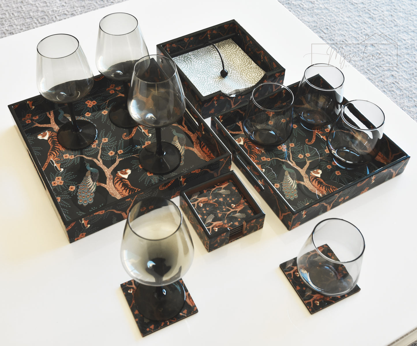 Serving Tray Set - Regal Tiger