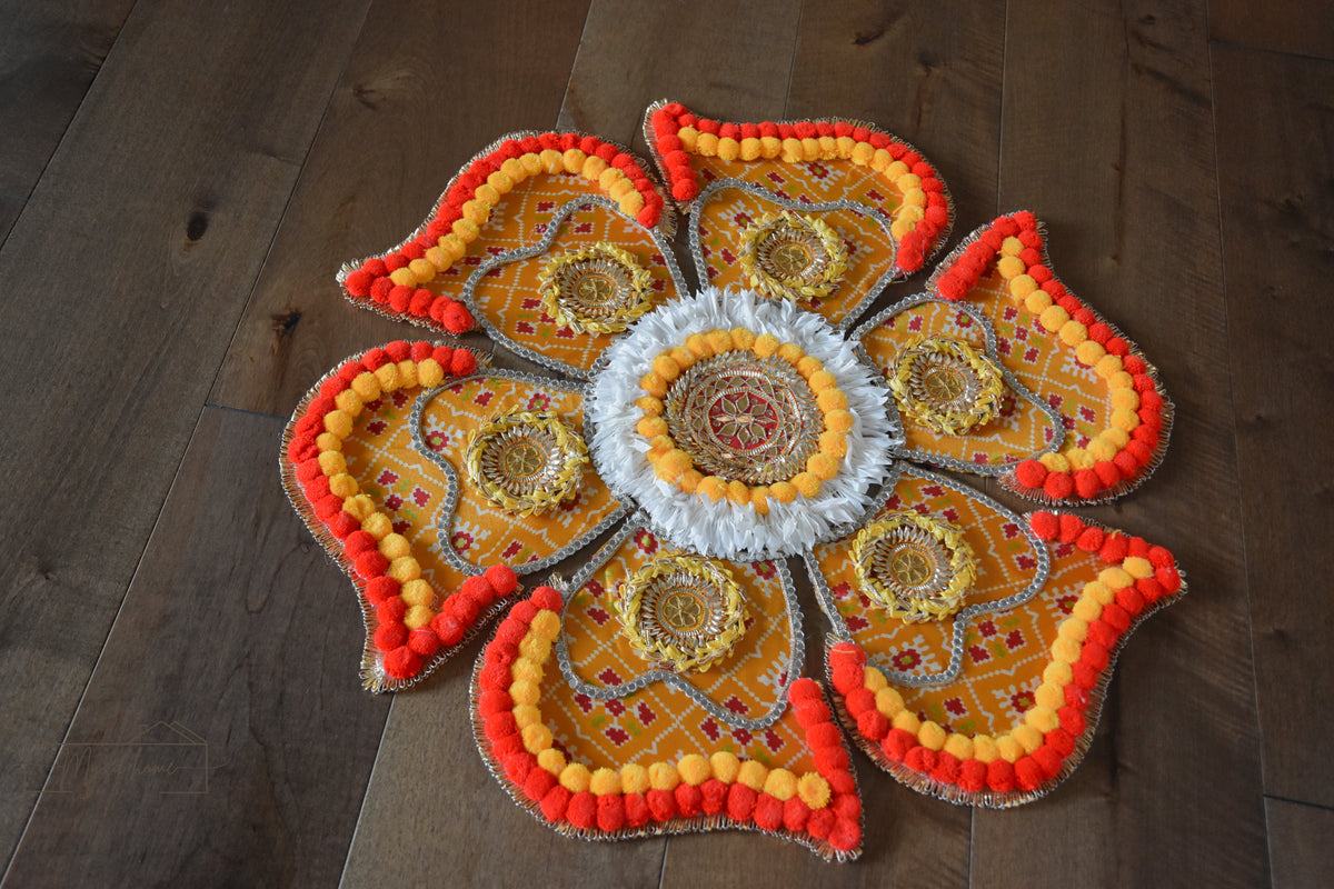Rangoli Mats : Flower Mats Set of 7