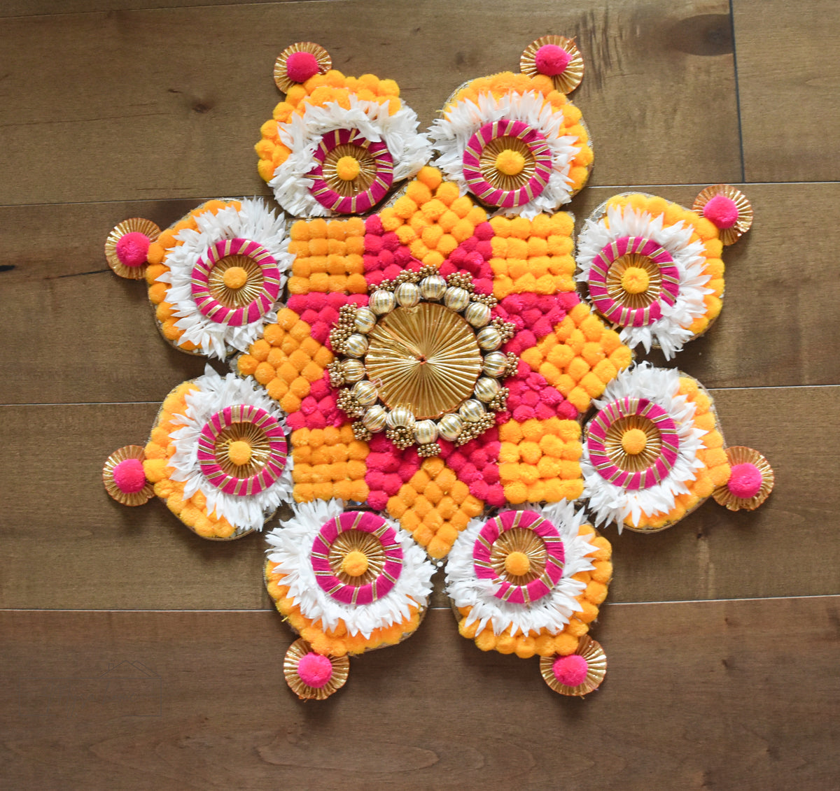 Rangoli Mats : Flower Mats Set of 9