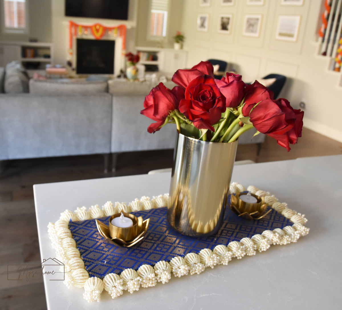 Rangoli: Reversible Rectangle 16”x6”
