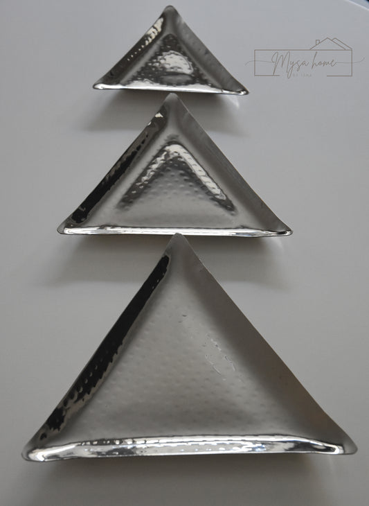 Triangle Serving Platter Set of 3