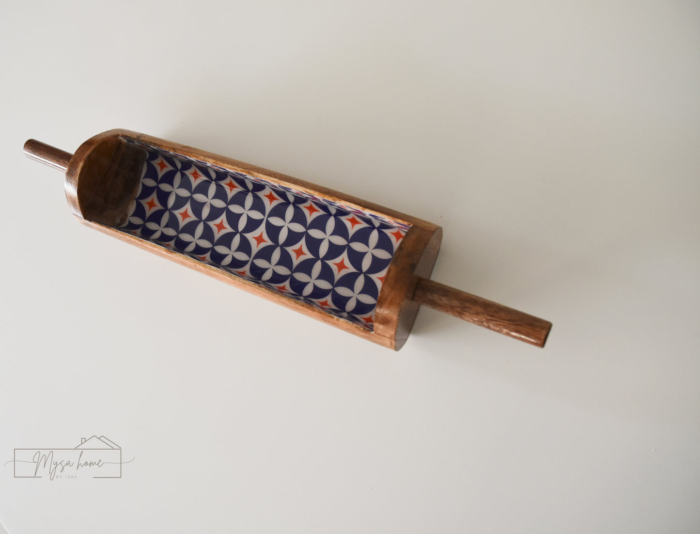 Roll Pin/ Belan Platter - Blue Mosaic