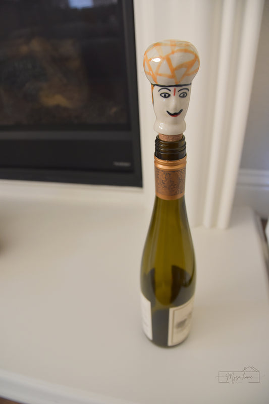 Blue Pottery - Banna Bottle Stopper