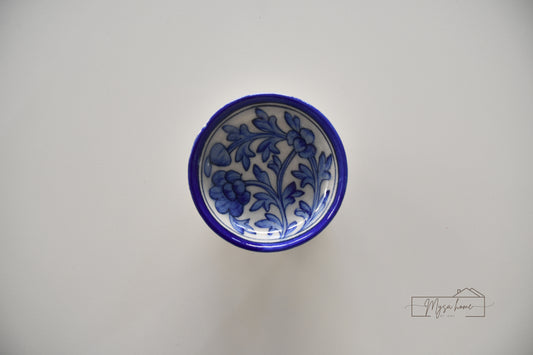 Blue Pottery Trinket Bowl 4.2”
