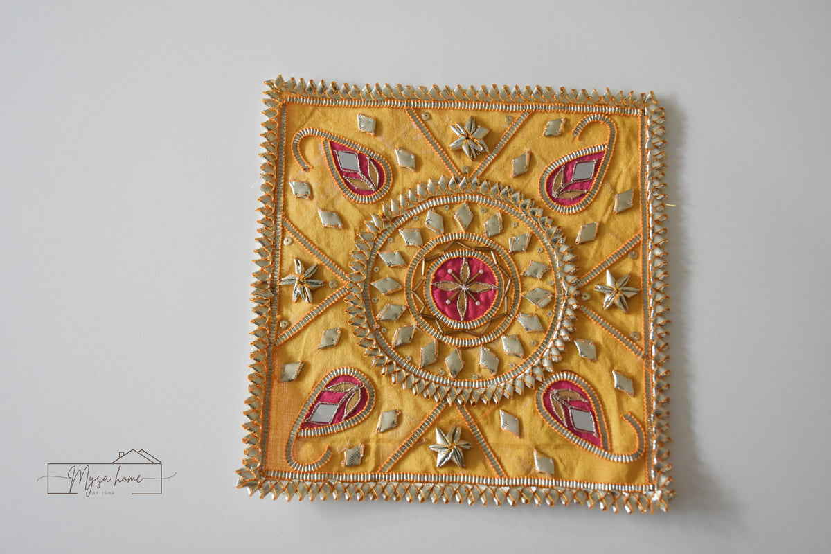 Gota Patti Mats (Medium) | Rangoli, Pooja Aasan & Table Decor