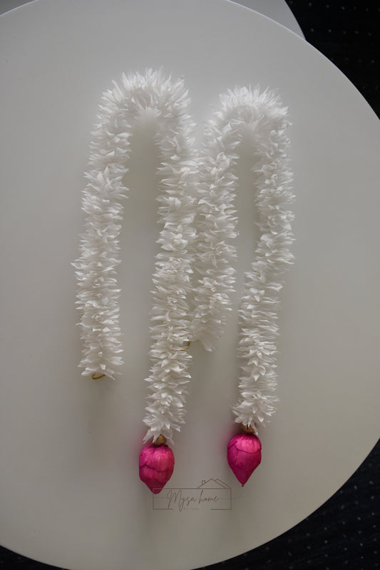 Jasmine and Lotus Shola Flower Artificial Garland Hanging Strings