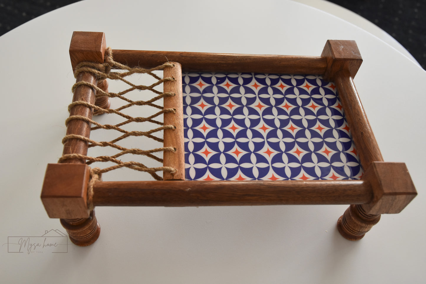 Khaat Platter 🛏️ (With Removable legs) - Mosaic