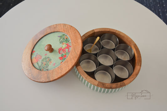 Wood Masala/ Spice Box - Baagh