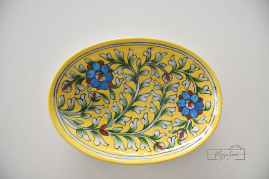 Handcrafted Blue Pottery tray – Jaipur artisanal home décor
