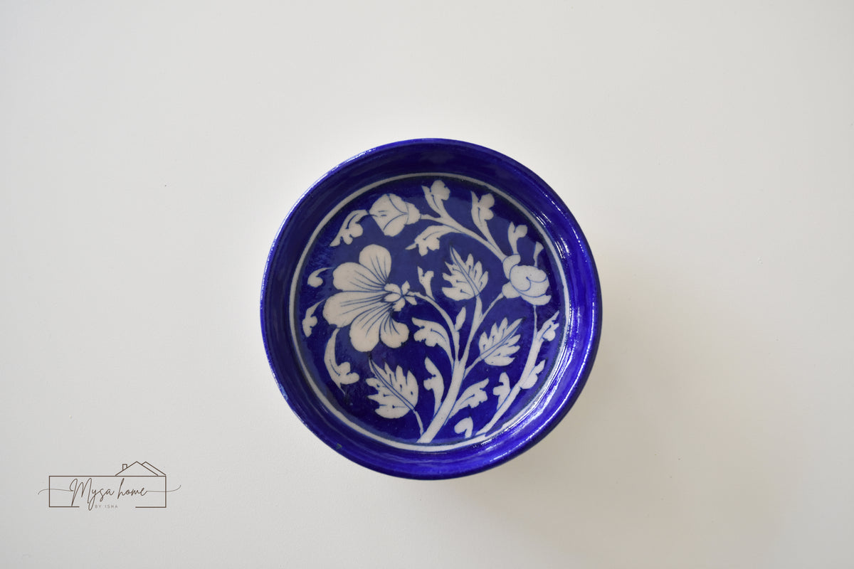 Blue Pottery Round 6" Tray