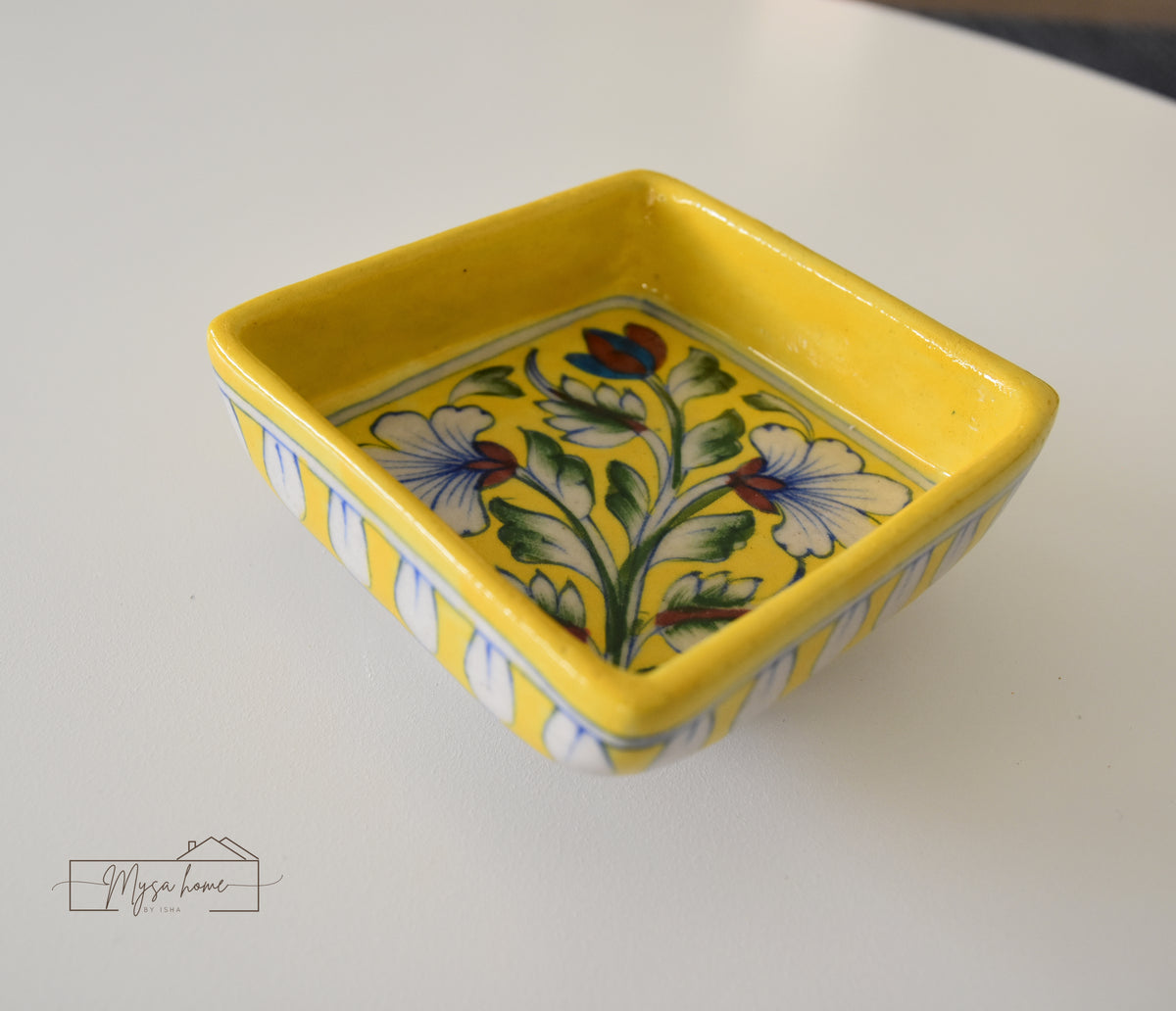 Blue Pottery Square 4" Small Tray