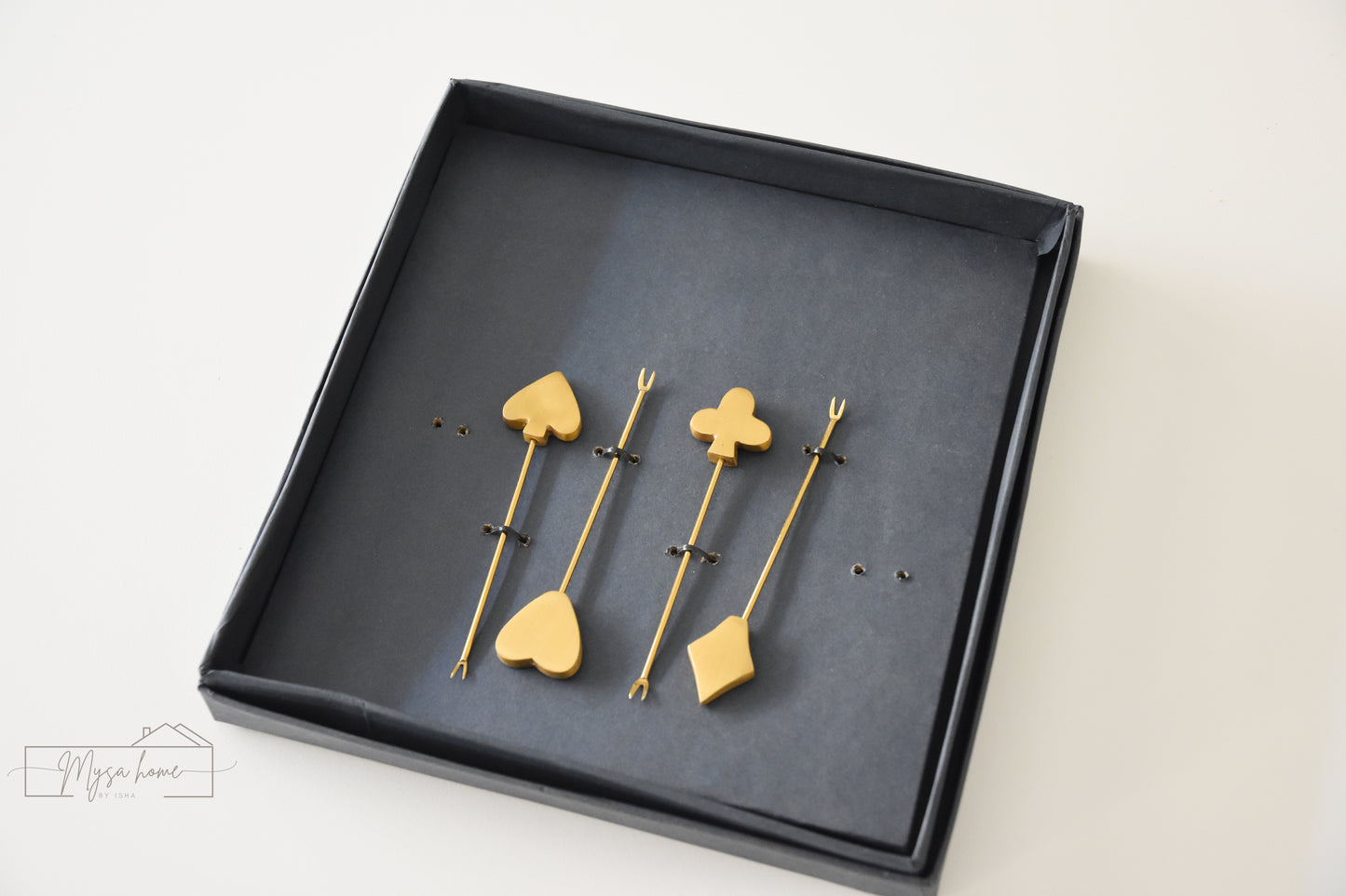 Poker lover Card Suit shape Cocktail/ Fruit/ Cheese Pick Set of 4