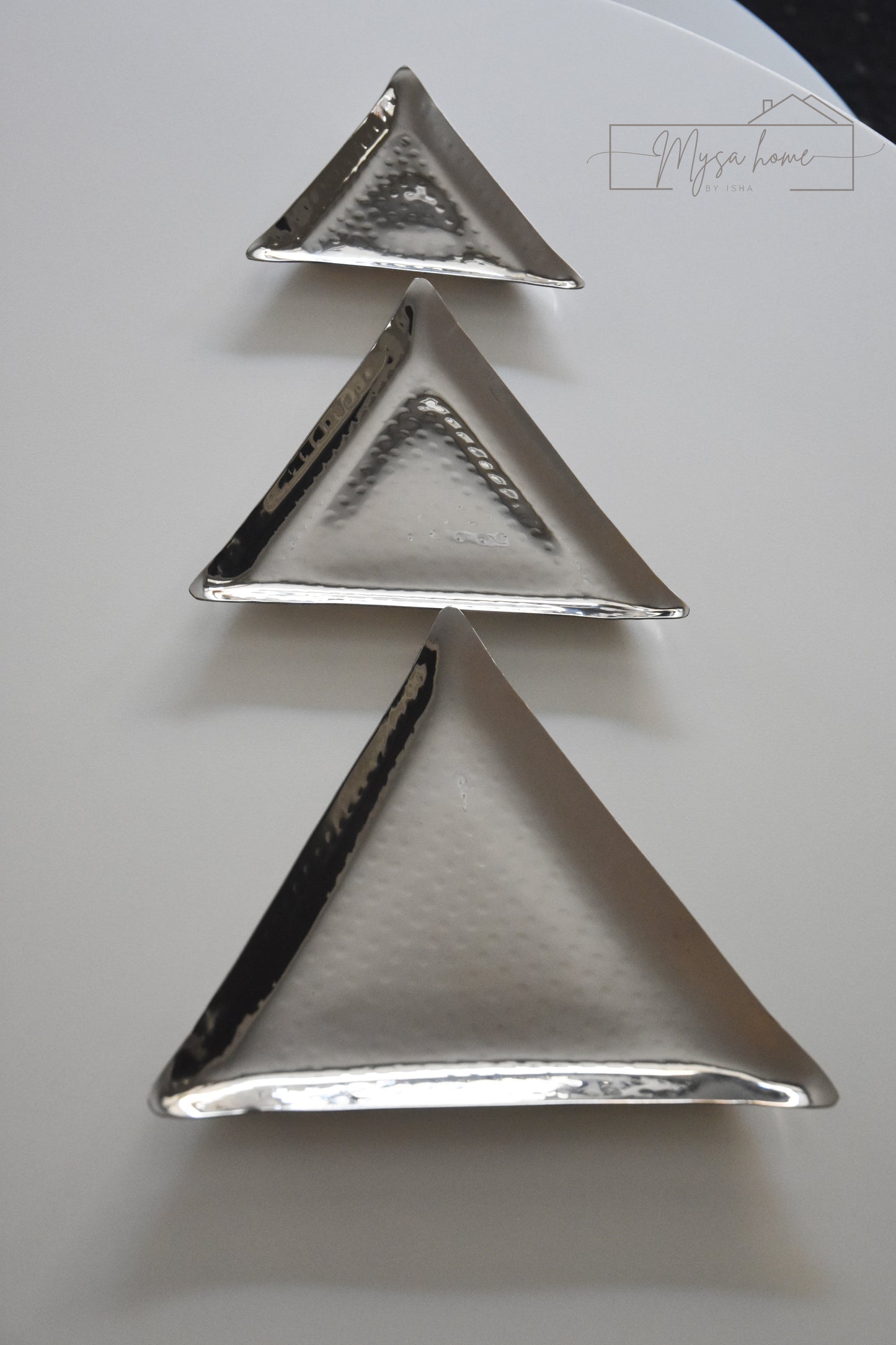 Triangle Serving Platter Set of 3